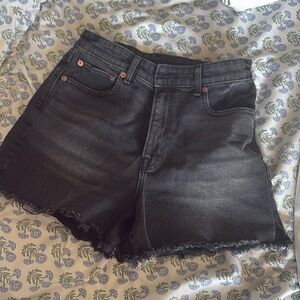 American Eagle black denim shorts size 4